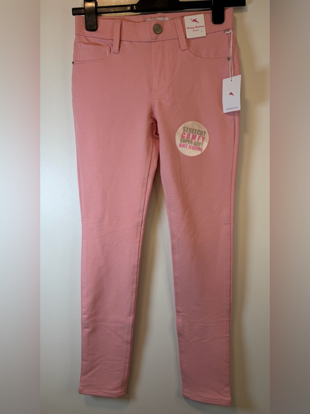 Tommy Bahama Kids Pink Stretchy Girls' Jeggings Super Soft Pull On Size 12